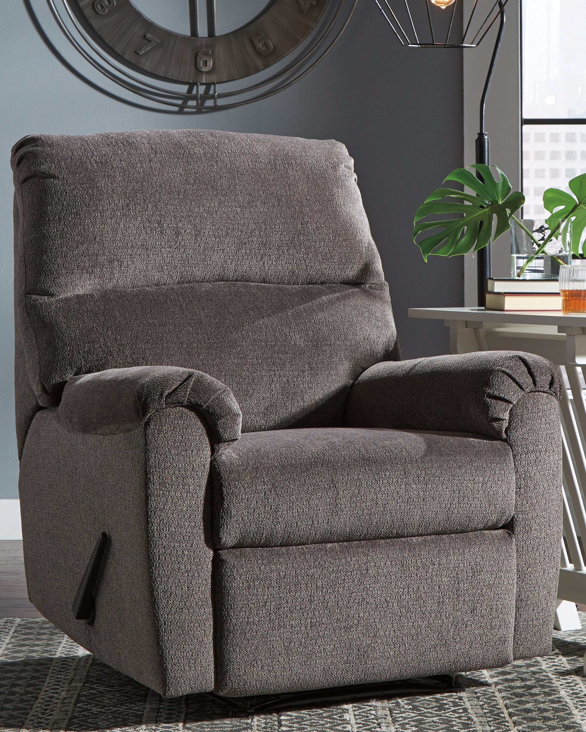 Luxury Living Gallery - Ashley Furniture - Nerviano Living Room - Zero Wall Recliner / Gray - 1080329