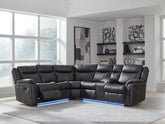 Luxury Living Gallery - Ashley Furniture - Sultan Meadow Sectional - 2-Piece Reclining Sectional / Carbon - PC13001S1
