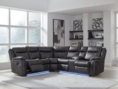 Luxury Living Gallery - Ashley Furniture - Sultan Meadow Sectional - 2-Piece Reclining Sectional / Carbon - PC13001S1