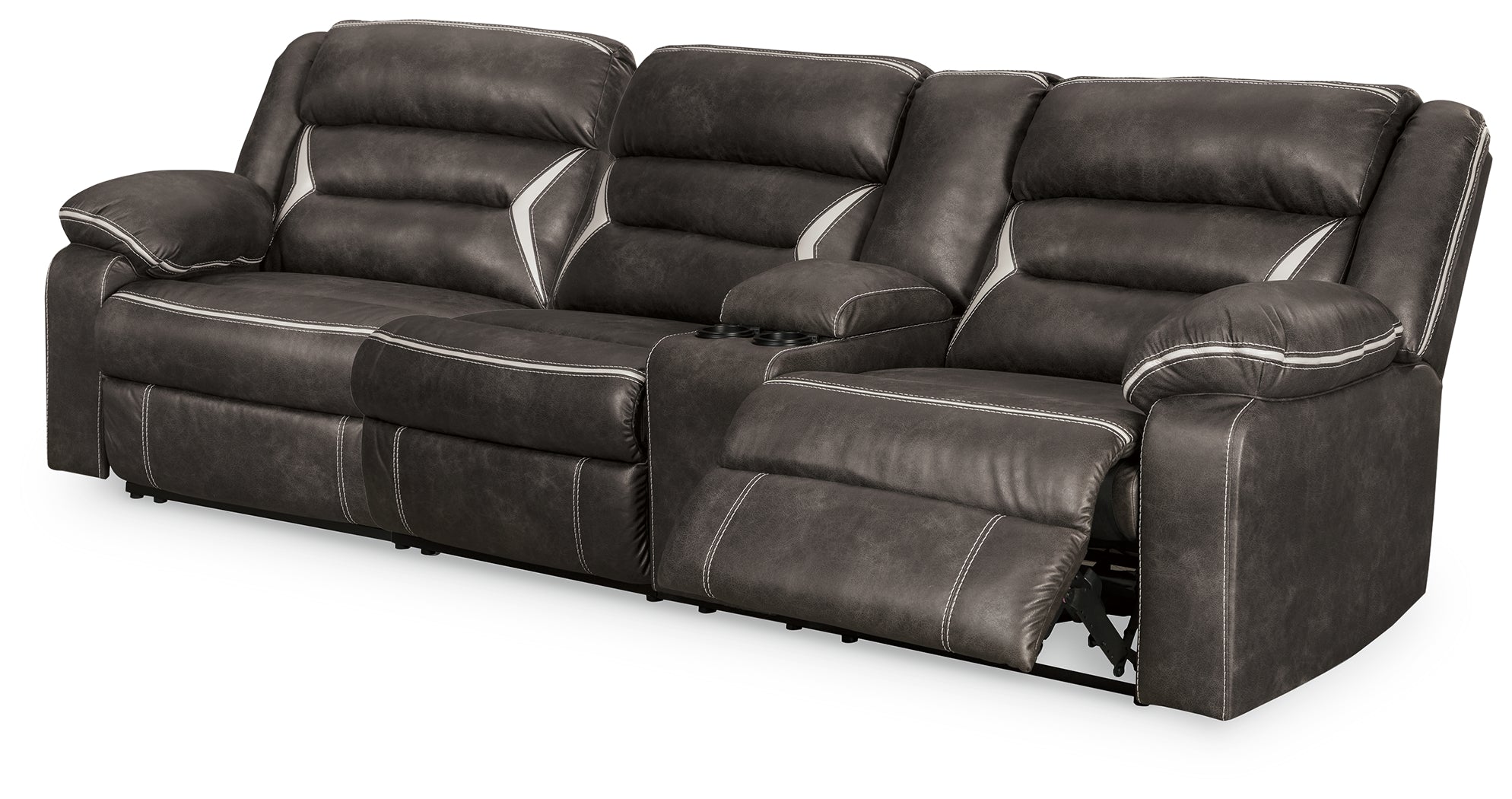 Luxury Living Gallery - Ashley Furniture - Kincord Sectional - 2-Piece Power Reclining Sectional Sofa / Midnight - 13104S1