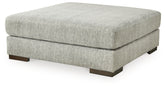Luxury Living Gallery - Ashley Furniture - Regent Park Living Room - Oversized Accent Ottoman / Pewter - 1440408