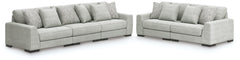 Luxury Living Gallery - Ashley Furniture - Regent Park 3-Piece Sectional Sofa and 2-Piece Sectional Loveseat - 3-Piece Sectional Sofa and 2-Piece Sectional Loveseat / Pewter - 14404U4