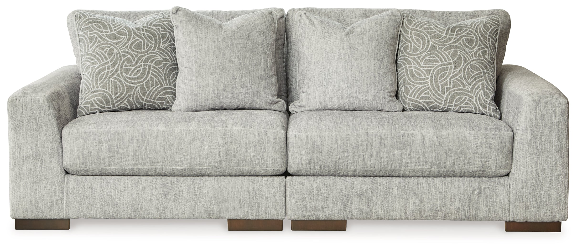 Luxury Living Gallery - Ashley Furniture - Regent Park Sectional - RAF 6-Piece Sectional / Pewter - 14404S7