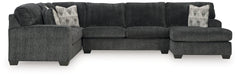 Luxury Living Gallery - Ashley Furniture - Hollyview Sectional - LAF 3-Piece Sectional with Chaise / Shadow - 15205S1