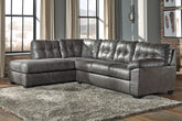 Luxury Living Gallery - Ashley Furniture - Fallston Sectional - RAF 2-Piece Sectional with Chaise / Slate - 17221S1