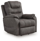 Luxury Living Gallery - Ashley Furniture - Snowfield Living Room - Power Lift Recliner / Gunmetal - 1760912