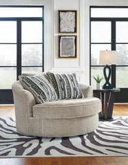 Luxury Living Gallery - Ashley Furniture - Calnita Living Room - Oversized Swivel Accent Chair / Sisal - 2050221
