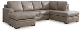 Luxury Living Gallery - Ashley Furniture - Amuleto Sectional - LAF 2-Piece Sectional with Chaise / Desert - 22405S1