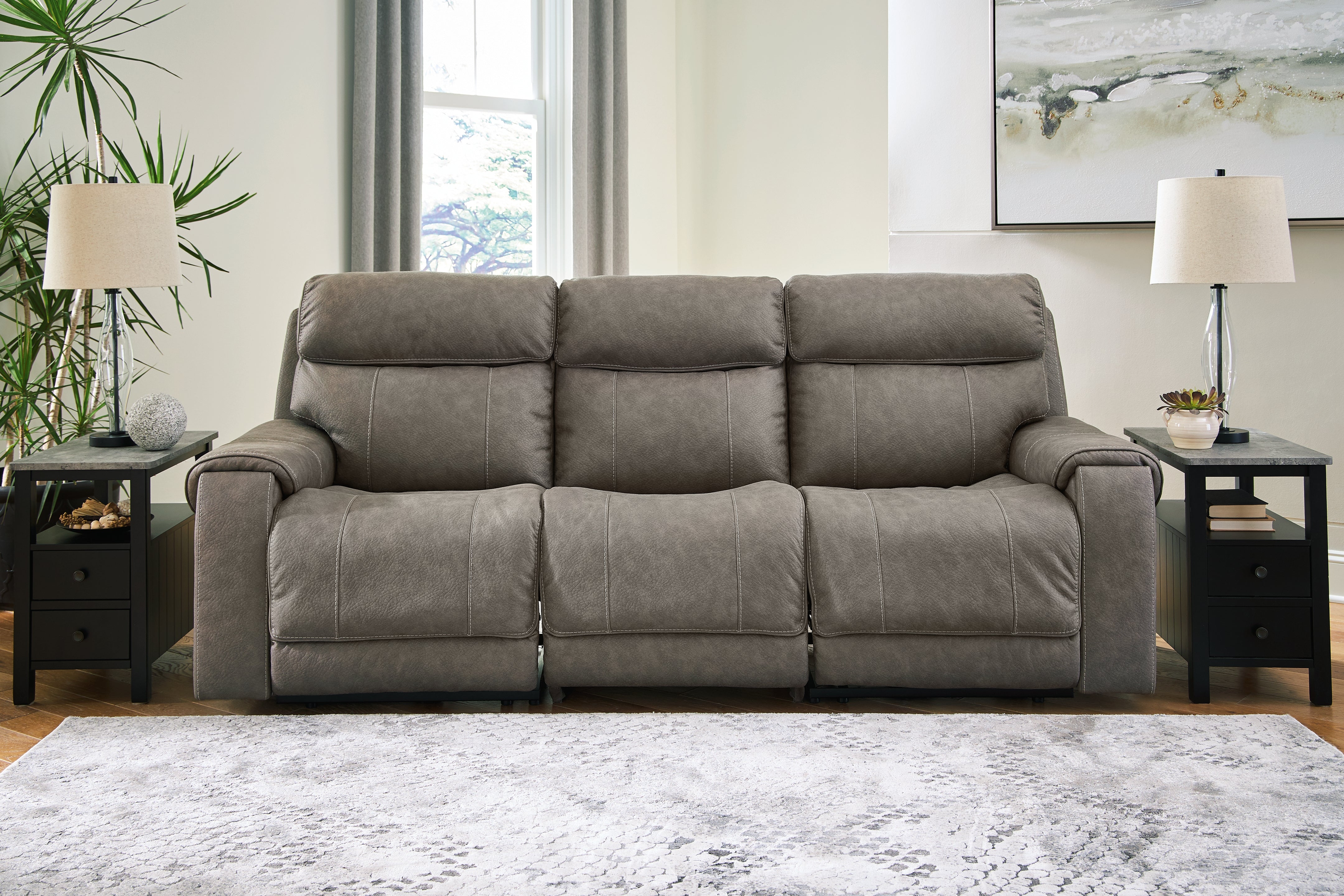 Luxury Living Gallery - Ashley Furniture - Starbot Sectional - 3-Piece Power Reclining Sectional Sofa / Fossil - 23501S3