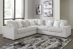 Luxury Living Gallery - Ashley Furniture - Stupendous Sectional - RAF 3-Piece Sectional with Double Chaise / Alloy - 25903S4