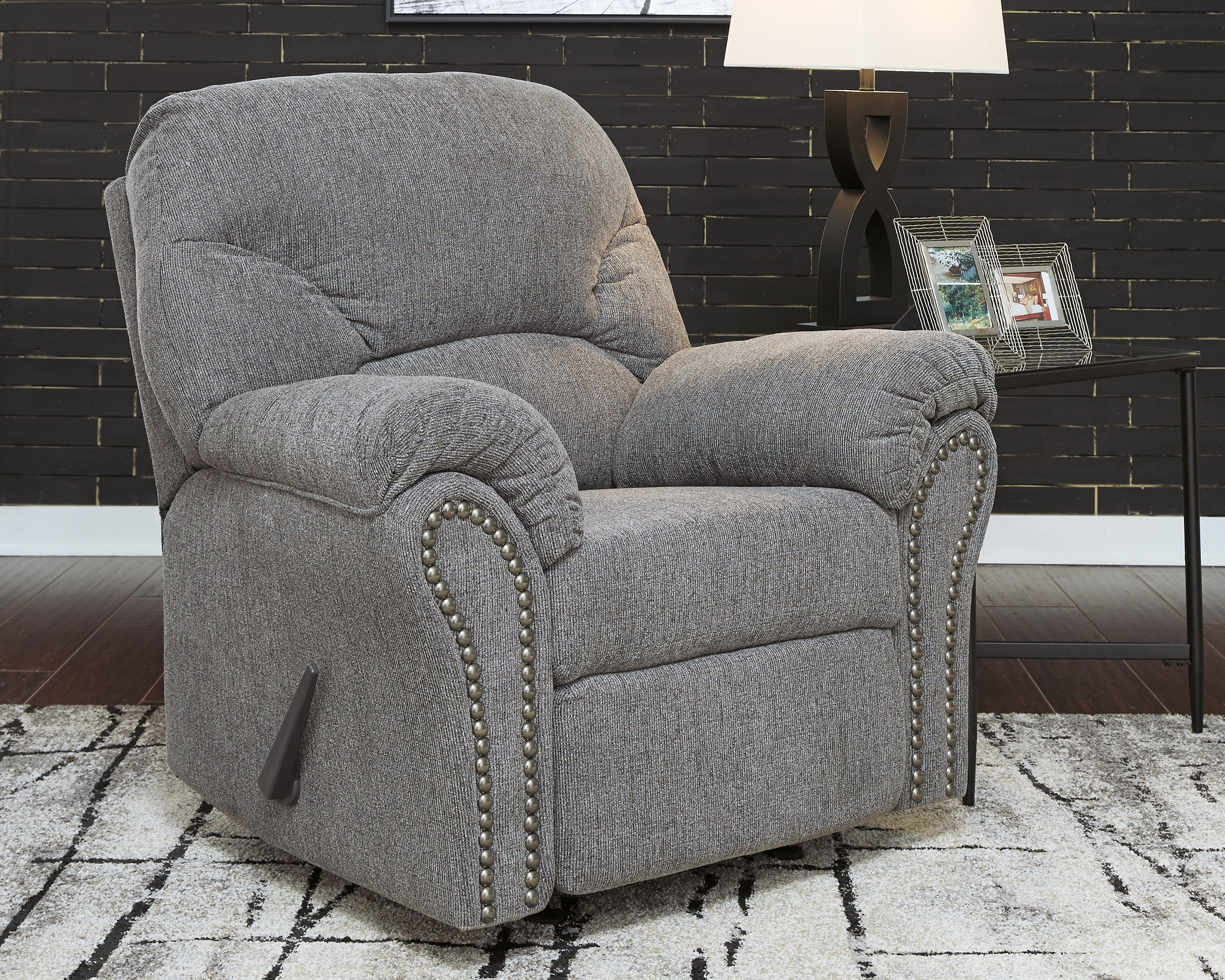 Luxury Living Gallery - Ashley Furniture - Allmaxx Living Room - Rocker Recliner / Pewter - 2810525