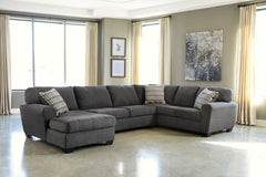 Luxury Living Gallery - Ashley Furniture - Ambee Sectional - RAF 3-Piece Sectional with Chaise / Slate - 28620S1