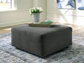 Luxury Living Gallery - Ashley Furniture - Edenfield Living Room - Oversized Accent Ottoman / Charcoal - 2900308