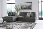Luxury Living Gallery - Ashley Furniture - Brixley Pier Sectional - RAF 2-Piece Sectional with Chaise / Graphite - 29906S1