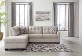 Luxury Living Gallery - Ashley Furniture - Mahoney Sectional - RAF 2-Piece Sleeper Sectional with Chaise / Pebble - 31004S3