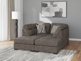 Luxury Living Gallery - Ashley Furniture - Olten Sectional - RAF 2-Piece Super Chaise / Graphite - 31305S3