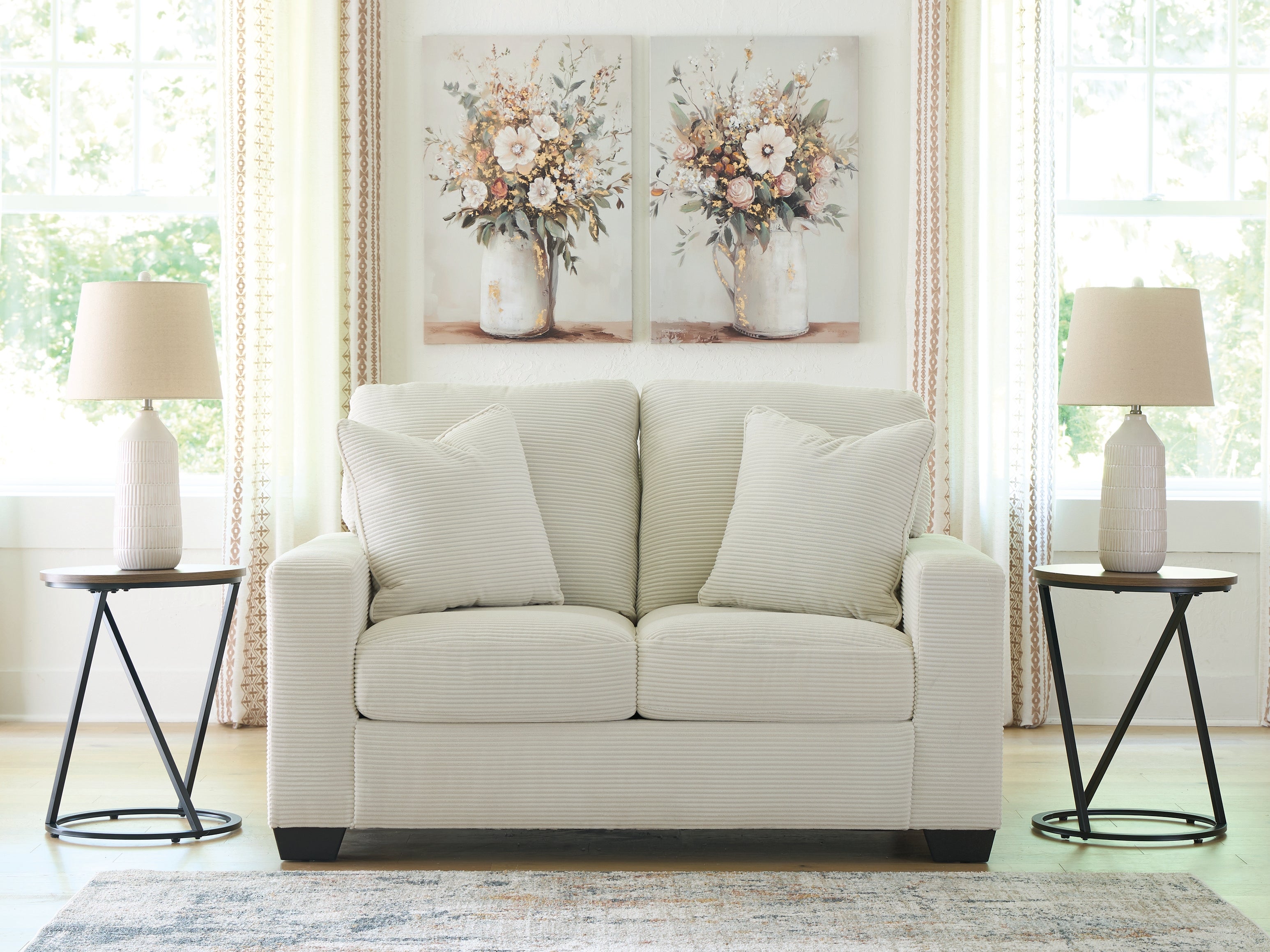 Luxury Living Gallery - Ashley Furniture - Greenbriar Living Room - Sofa Chaise / Ivory - PC3200618