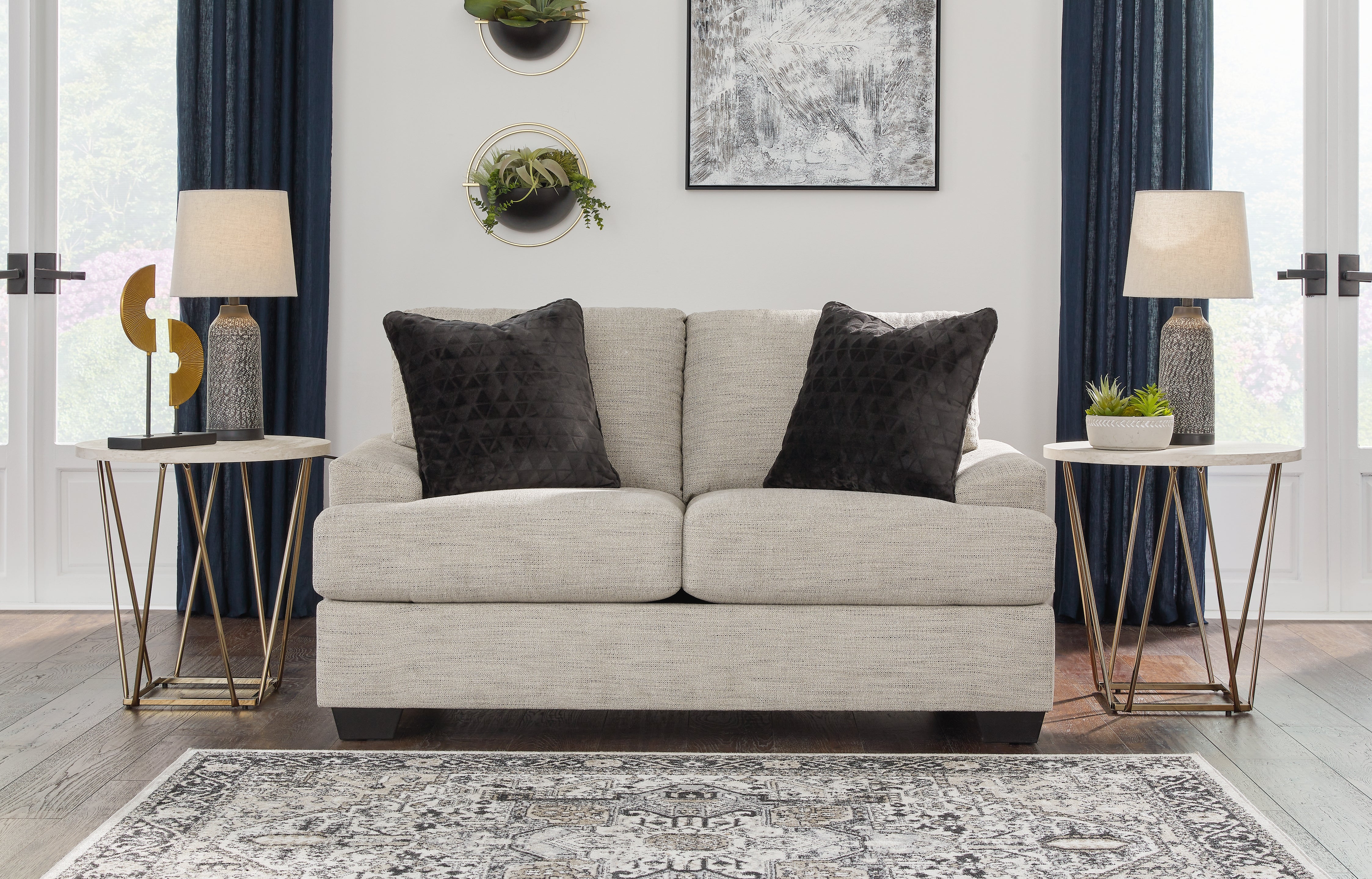 Luxury Living Gallery - Ashley Furniture - Vayda Living Room - Ottoman / Pebble - 3310414