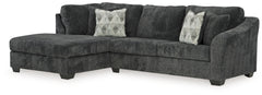 Luxury Living Gallery - Ashley Furniture - Biddeford Sectional - 2-Piece Sleeper Sectional with Chaise / Shadow - 35504S4