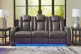 Luxury Living Gallery - Ashley Furniture - Fyne-Dyme Living Room - PWR REC Sofa with ADJ Headrest / Shadow - 3660215