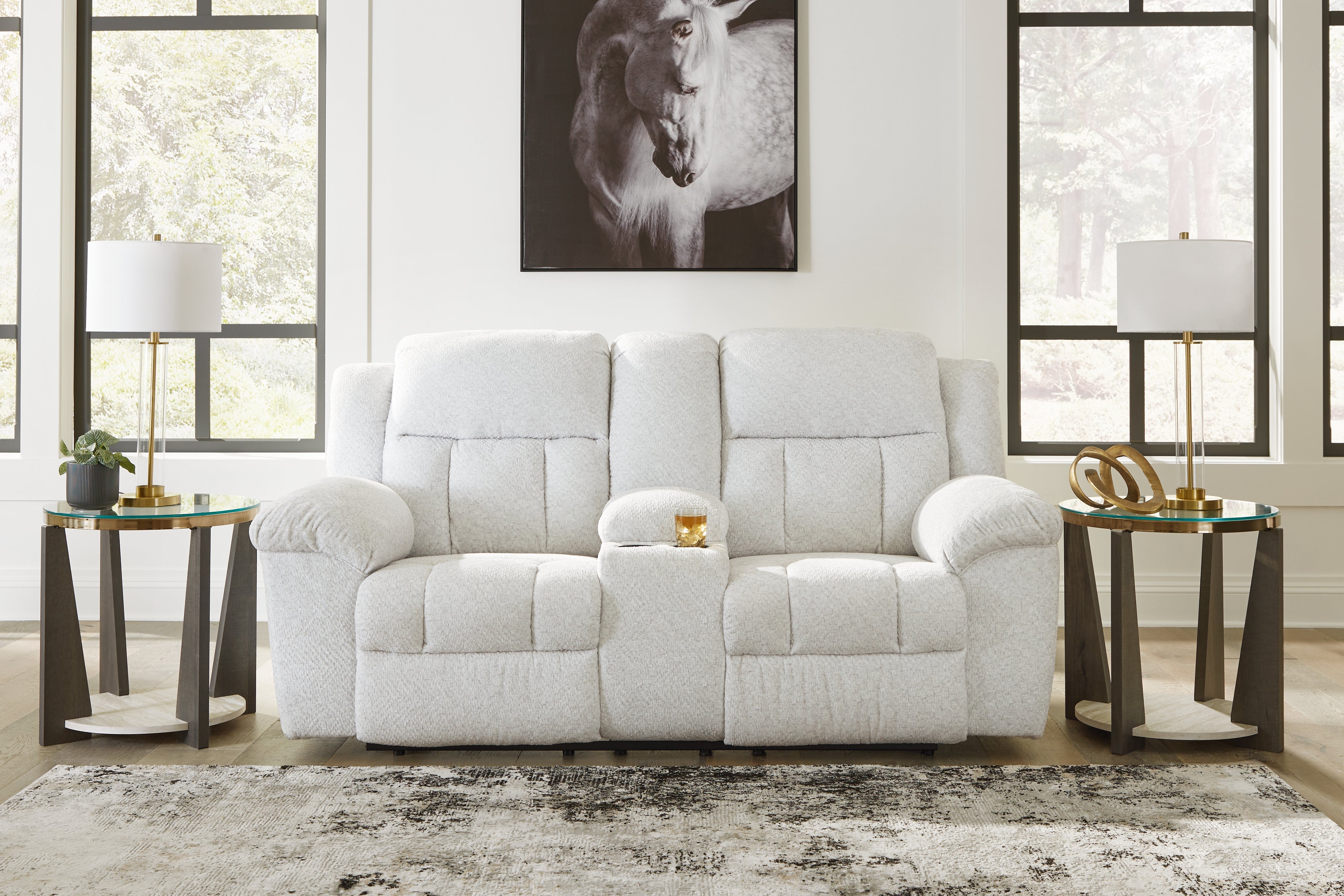 Luxury Living Gallery - Ashley Furniture - Frohn Living Room - Reclining Sofa / Chocolate - 3740788