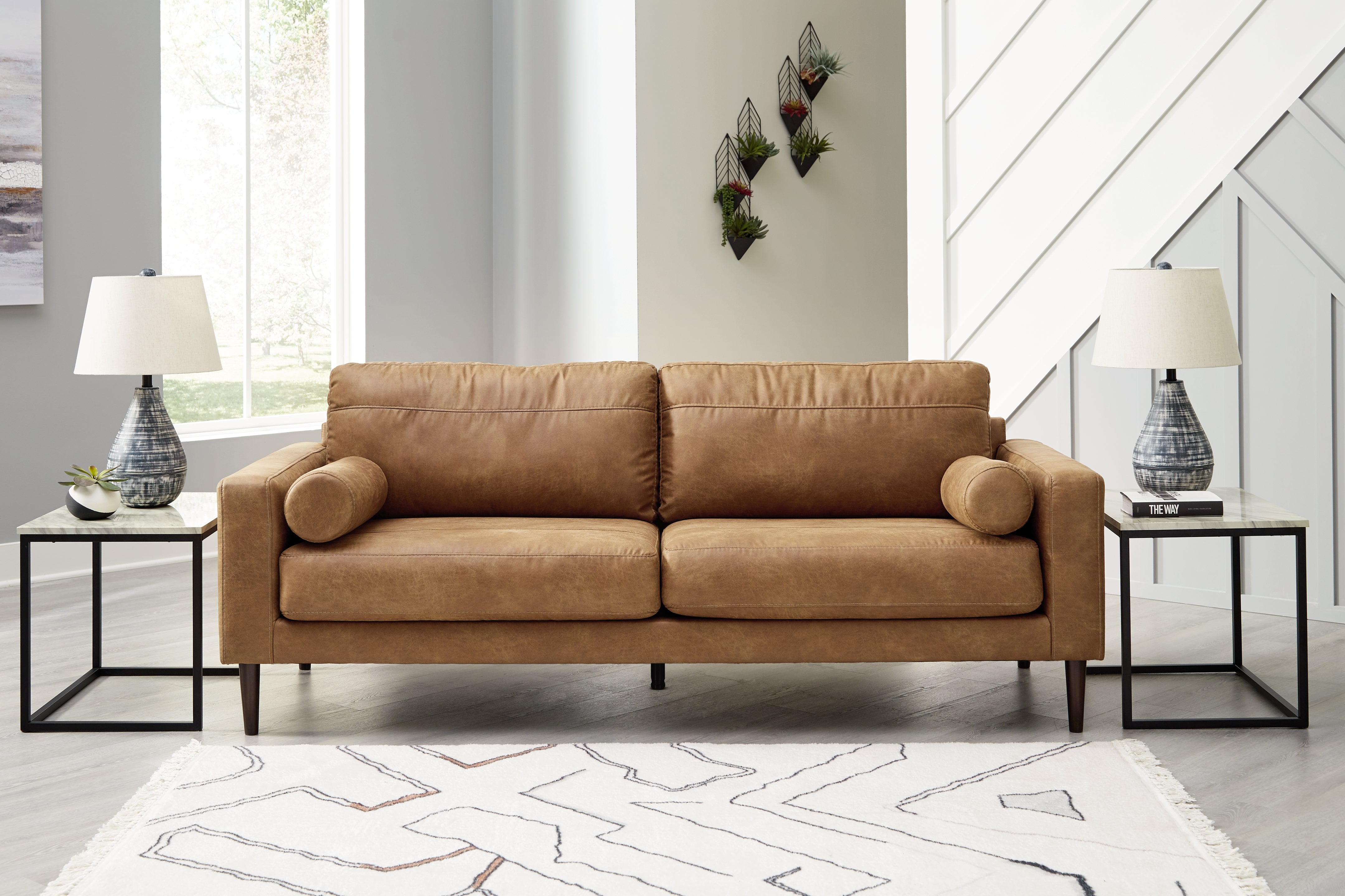 Luxury Living Gallery - Ashley Furniture - Telora Living Room - Sofa / Caramel - 4100238