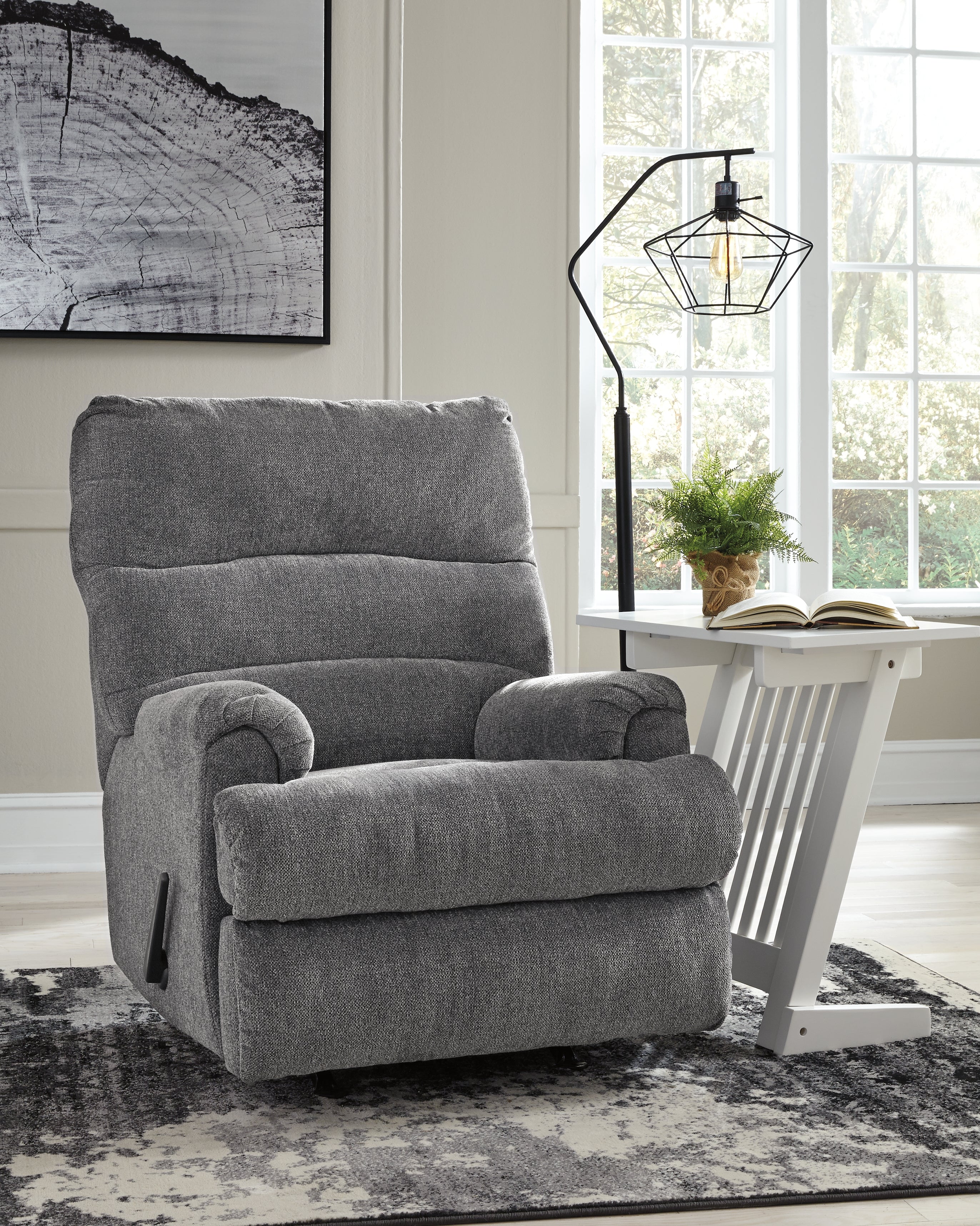 Luxury Living Gallery - Ashley Furniture - Man Fort Living Room - Rocker Recliner / Dusk - 4660425
