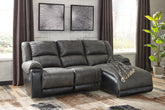 Luxury Living Gallery - Ashley Furniture - Nantahala Sectional - 3-Piece Reclining Sectional with Chaise / Slate - 50301S9