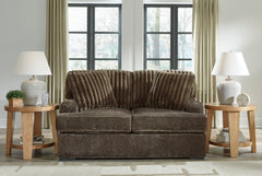Luxury Living Gallery - Ashley Furniture - Aylesworth Living Room - Ottoman / Chocolate - 5370214