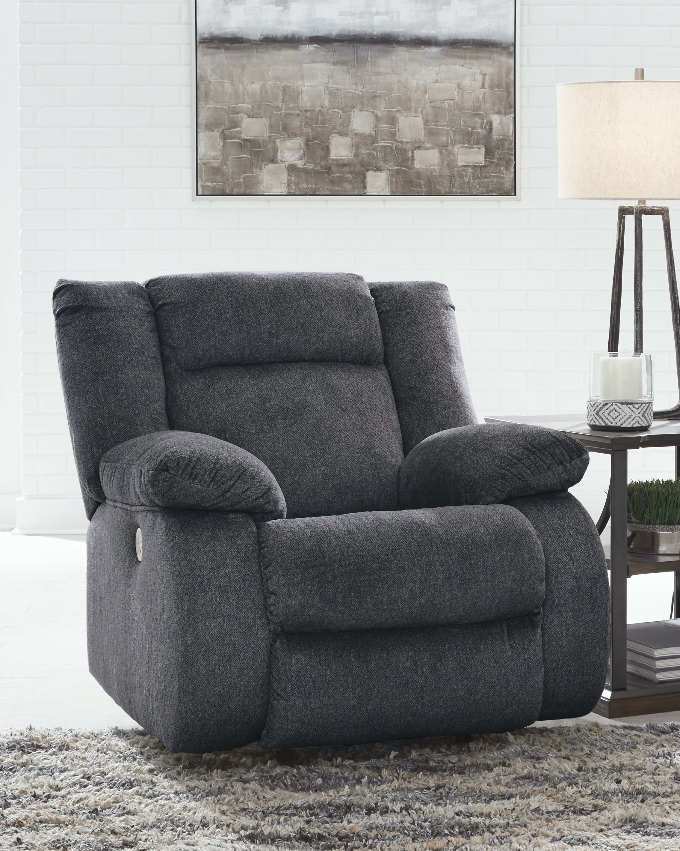 Luxury Living Gallery - Ashley Furniture - Burkner Living Room - Power Rocker Recliner / Marine - 5380498
