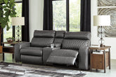Luxury Living Gallery - Ashley Furniture - Samperstone Sectional - 2-Piece Power Reclining Sectional Loveseat / Gray - 55203S5