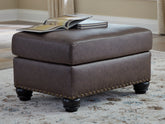 Luxury Living Gallery - Ashley Furniture - Roxmere Living Room - Ottoman / Umber - 5550314