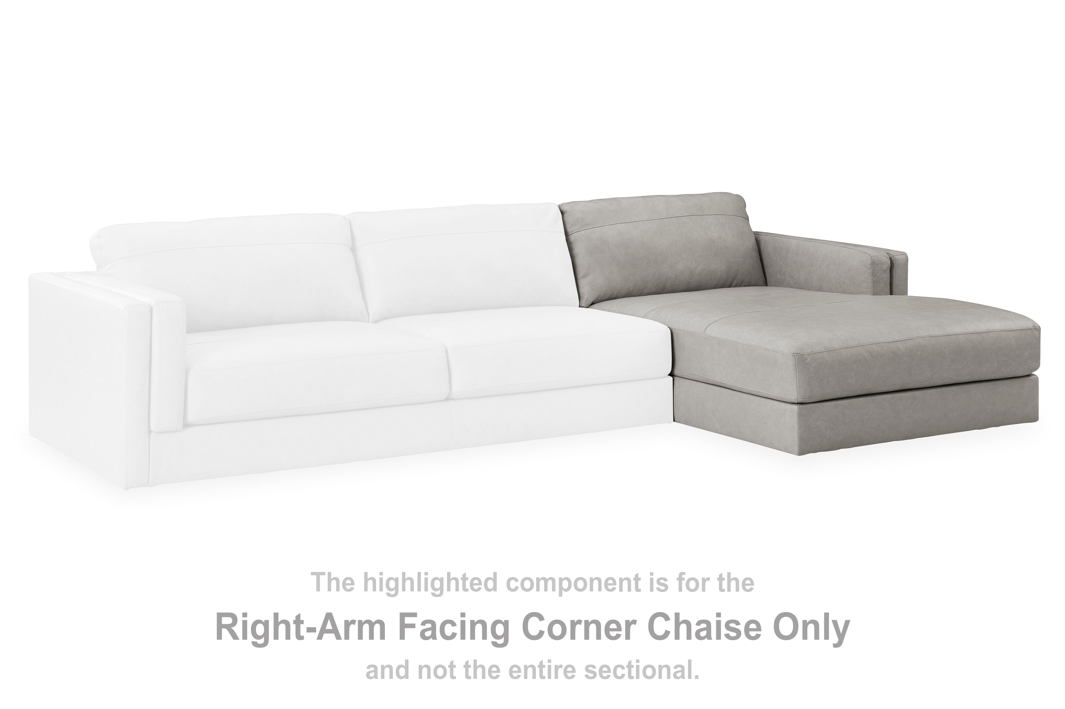 Luxury Living Gallery - Ashley Furniture - Amiata Sectional - LAF 2-Piece Sectional with Chaise / Glacier - 57404S2