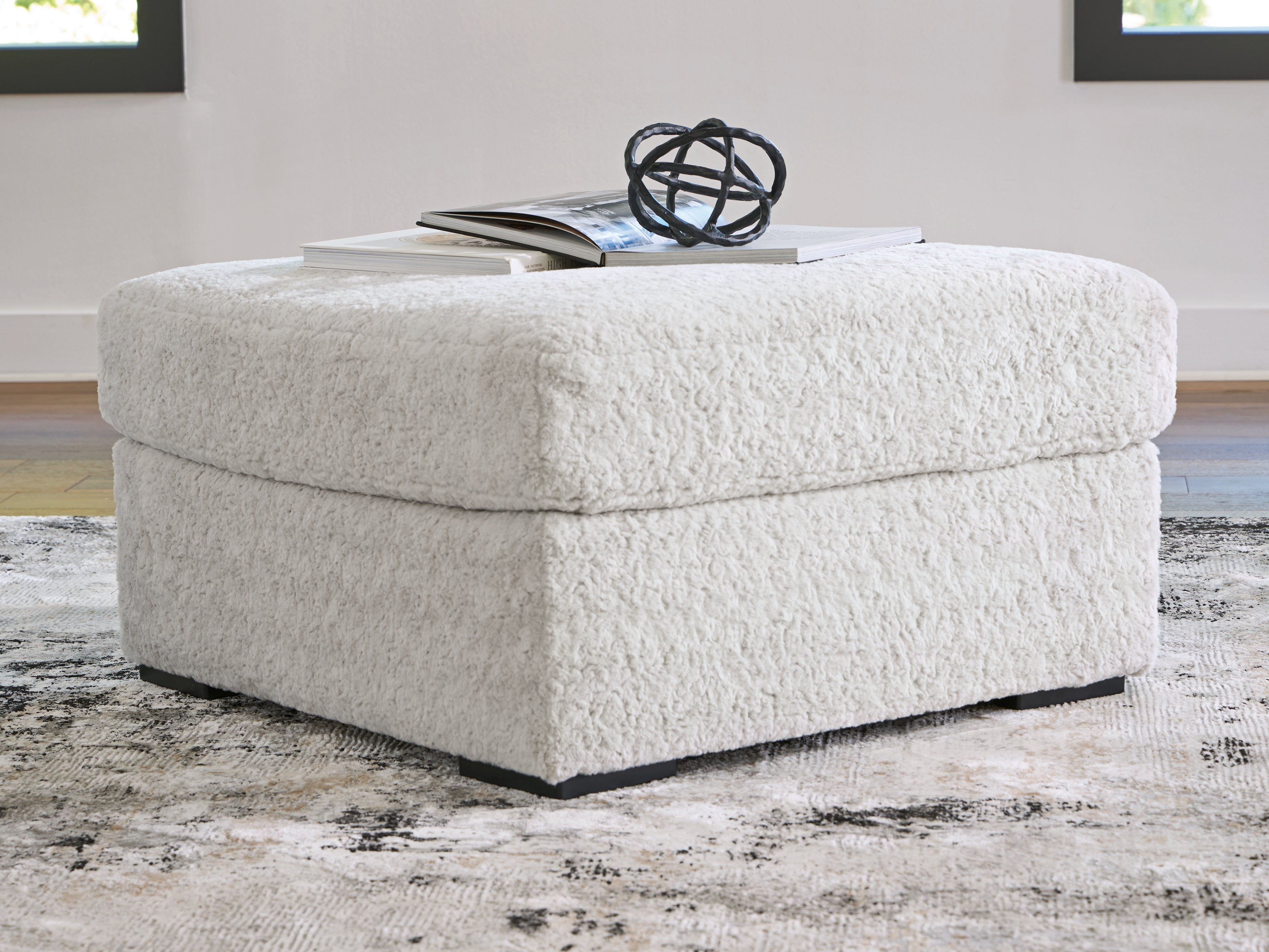 Luxury Living Gallery - Ashley Furniture - Cuddle Plush Living Room - Oversized Accent Ottoman / Arctic - PC5910608