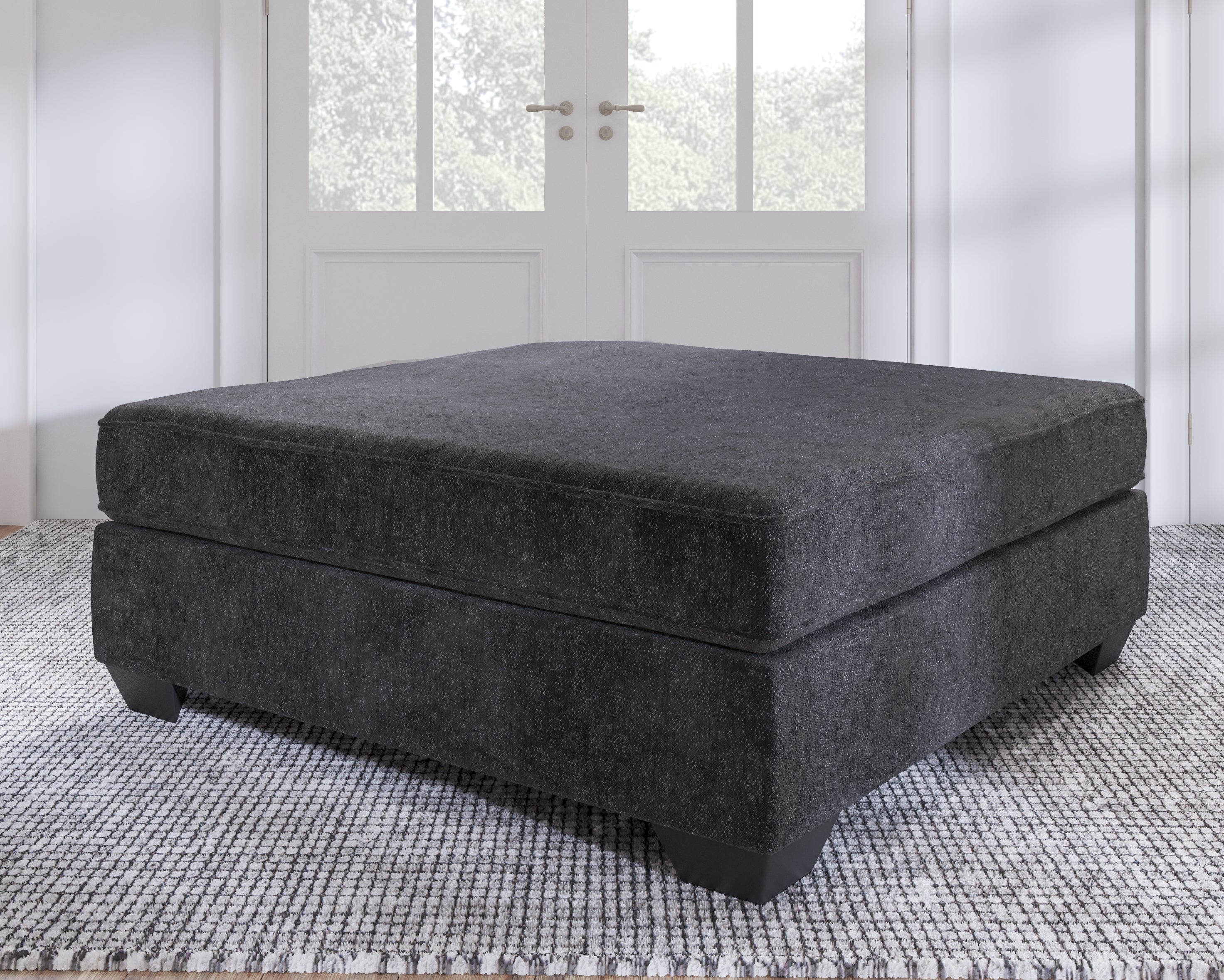 Luxury Living Gallery - Ashley Furniture - Lavernett Living Room - Oversized Accent Ottoman / Charcoal - 5960308