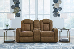 Luxury Living Gallery - Ashley Furniture - Wolfridge Living Room - PWR REC Loveseat/CON/ADJ HDRST / Brindle - 6070318