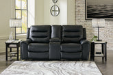 Luxury Living Gallery - Ashley Furniture - Warlin Living Room - PWR REC Sofa with ADJ Headrest / Black - 6110515