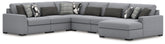 Luxury Living Gallery - Ashley Furniture - Bealton Sectional - RAF 6-Piece Sectional with Chaise / Salt and Pepper - 61305S12