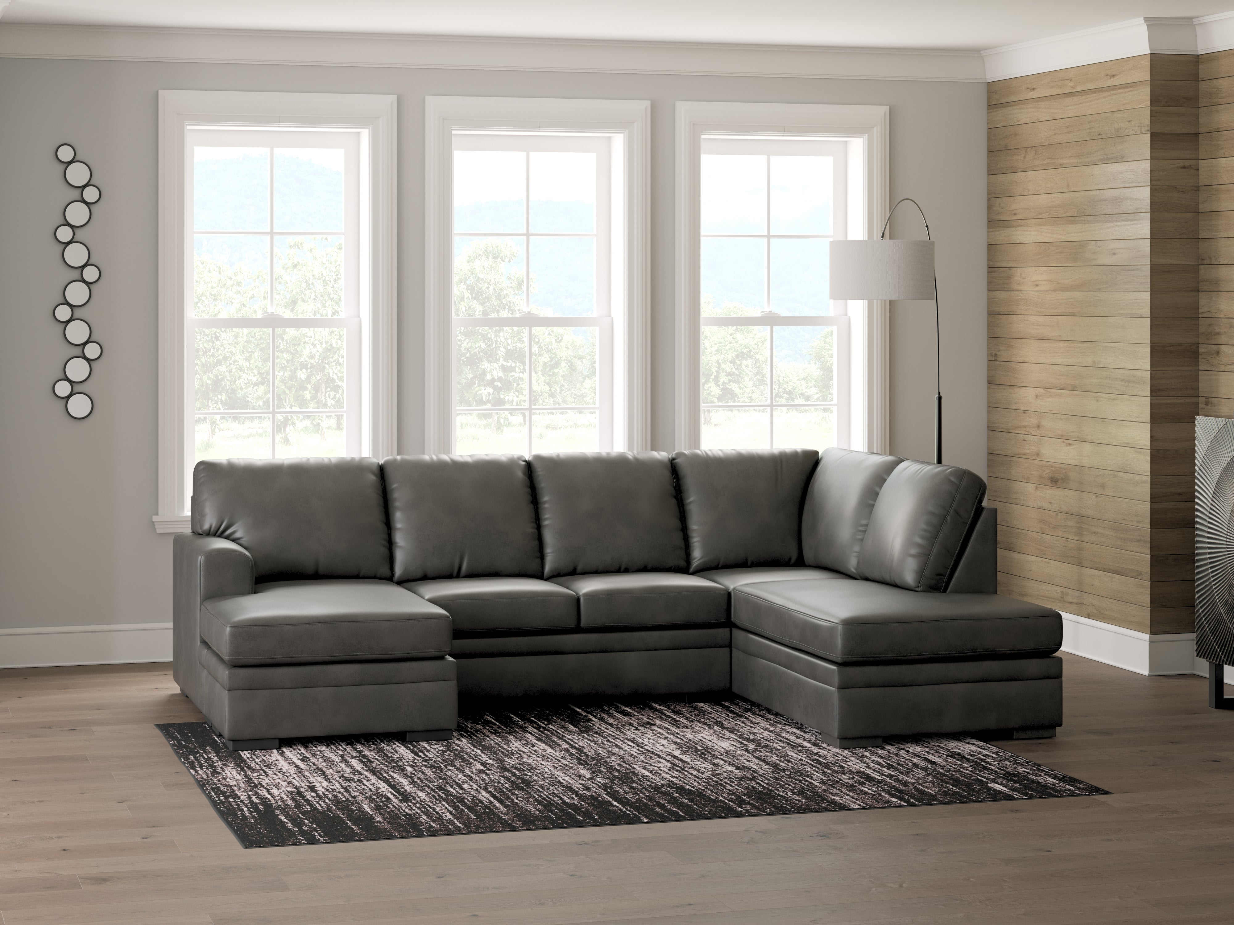 Luxury Living Gallery - Ashley Furniture - Lofton-Pike Sectional - LAF 2-Piece Sectional with Chaise / Shadow - PC61610S1