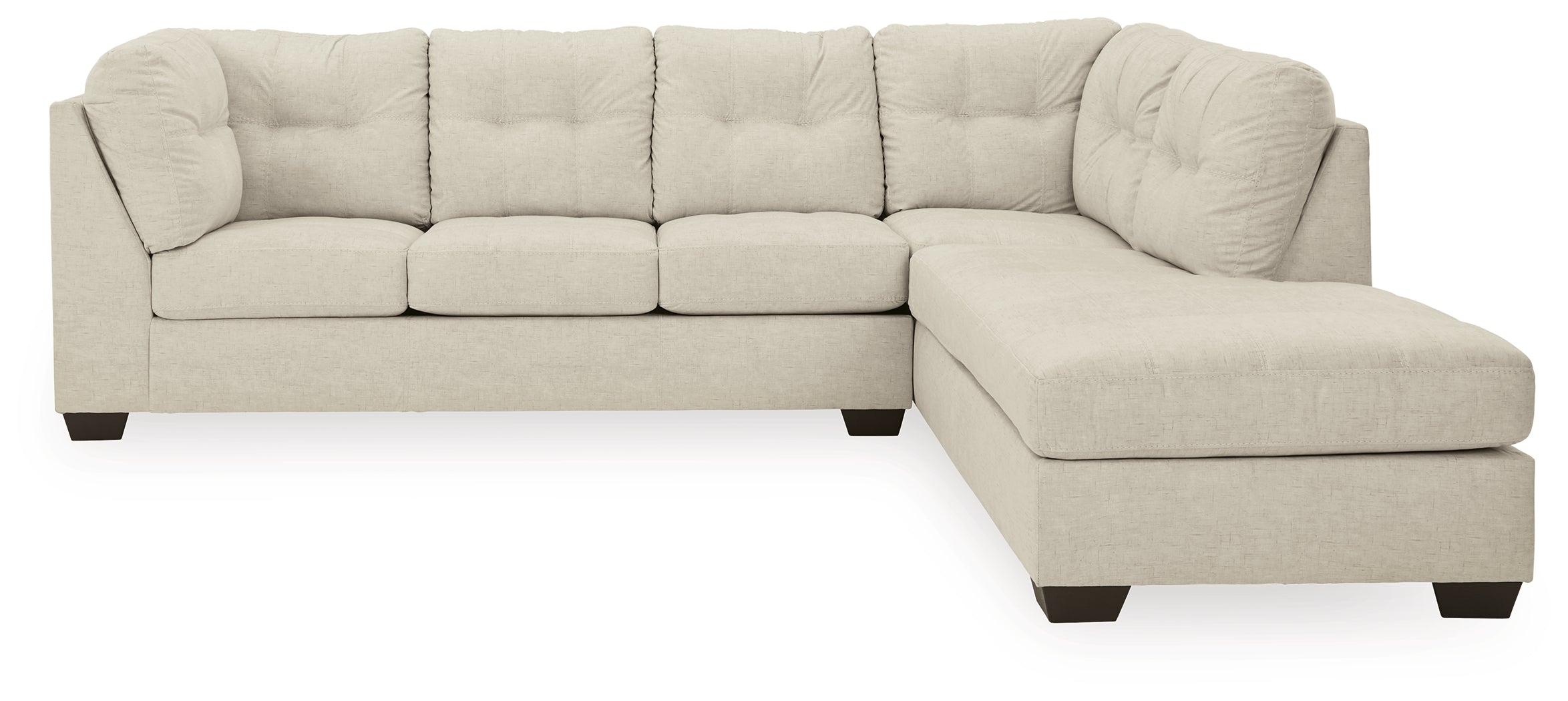 Luxury Living Gallery - Ashley Furniture - Falkirk Sectional - LAF 2-Piece Sectional with Chaise / Parchment - 80806S2