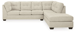 Luxury Living Gallery - Ashley Furniture - Falkirk Sectional - LAF 2-Piece Sectional with Chaise / Parchment - 80806S2