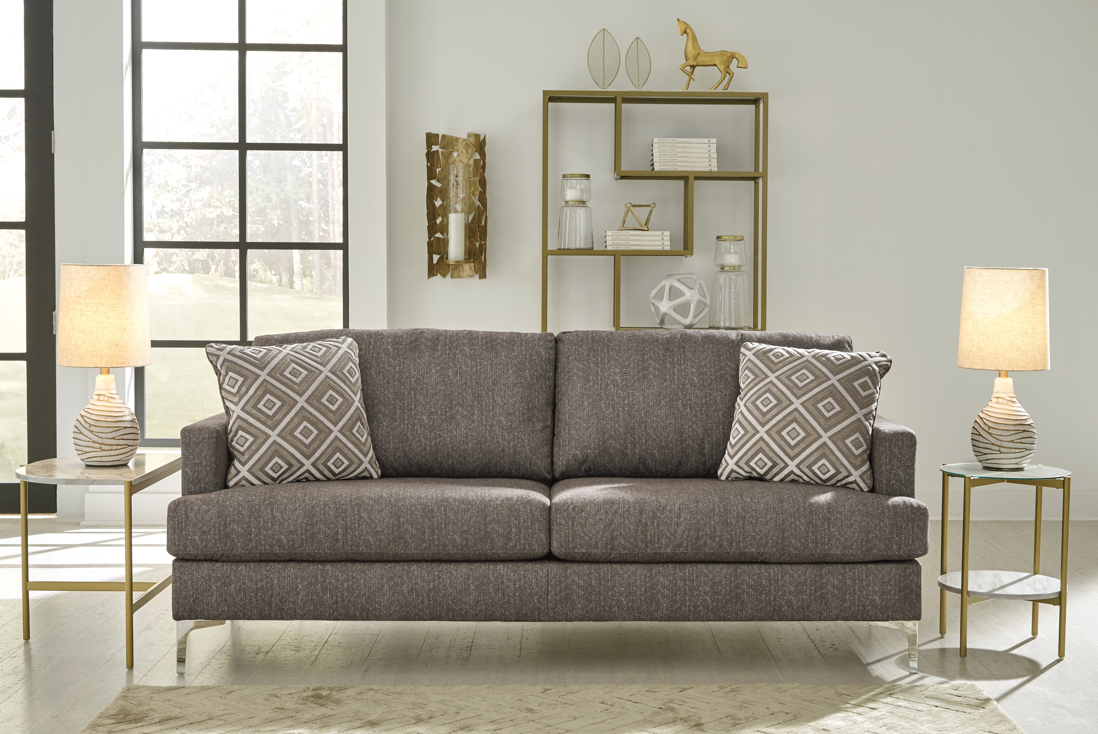 Luxury Living Gallery - Ashley Furniture - Arcola Living Room - RTA Sofa / Java - 82604S1
