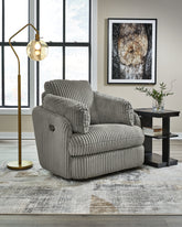 Luxury Living Gallery - Ashley Furniture - Tie-Breaker Living Room - Swivel Glider Recliner / Ivory - 9490261