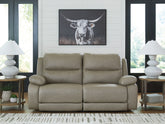 Luxury Living Gallery - Ashley Furniture - Narwhal Place Sectional - 3-Piece Power Reclining Sectional / Pebble - PC99201S3