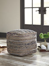 Luxury Living Gallery - Ashley Furniture - Absalom Pouf - Pouf / Denim - A1000550