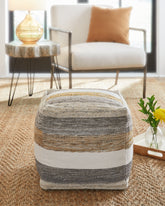Luxury Living Gallery - Ashley Furniture - Josalind Pouf - Pouf / Multi - A1000935