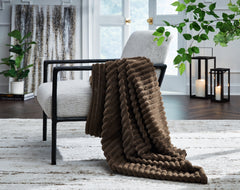 Luxury Living Gallery - Ashley Furniture - Alsonwell Throw - Throw / Brown - A1001082T