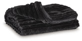 Luxury Living Gallery - Ashley Furniture - Alsonwell Throw - Throw / Black - A1001083T