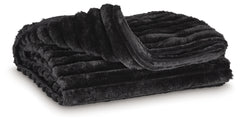 Luxury Living Gallery - Ashley Furniture - Alsonwell Throw (Set of 3) - Throw (3/CS) / Black - A1001083
