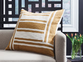 Luxury Living Gallery - Ashley Furniture - Darrman Pillows - Pillow (4/CS) / Ochre/Ivory - A1001116